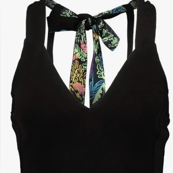 Free People Black Open Back Tank Top - Picture 2 of 15